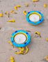Blue Pottery T-Light Holder Set Of 2 Pcs.
